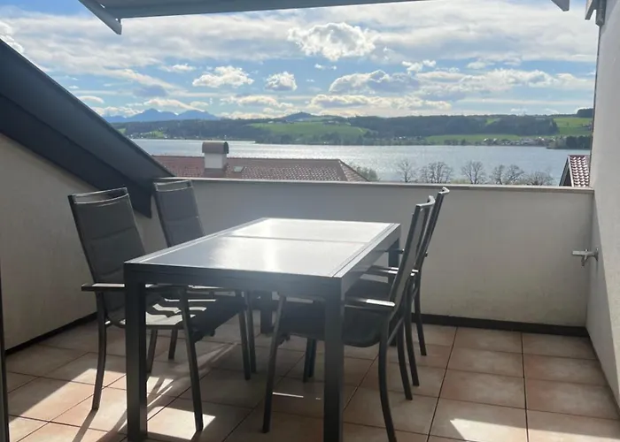 Exklusive Lakeview In Bestlage Mattsee, Beschattbare Dachterrasse Mit Panoramablick Ueber Den